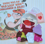 Old Lady Who Swallowed a Rose Finger Puppet Set